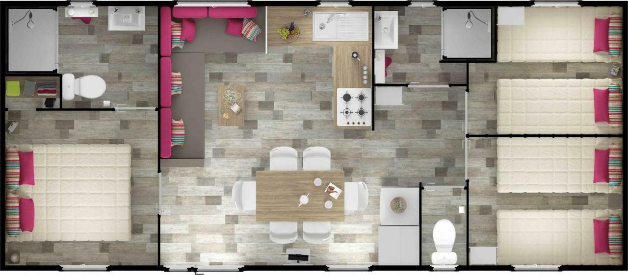 Le Ti Buch Mobilhome En Camping 4 Etoiles Avec Terrasse Plancha Et Climatisation 라테스트드뷔크 외부 사진